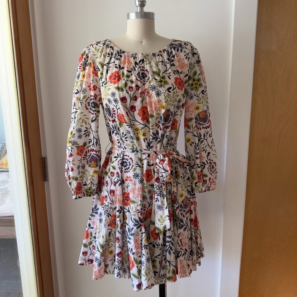 NEW Velvet by Graham & Spencer-Keelin Boho Puff Sleeve Mini Dress-Sz XS-RRP $218
